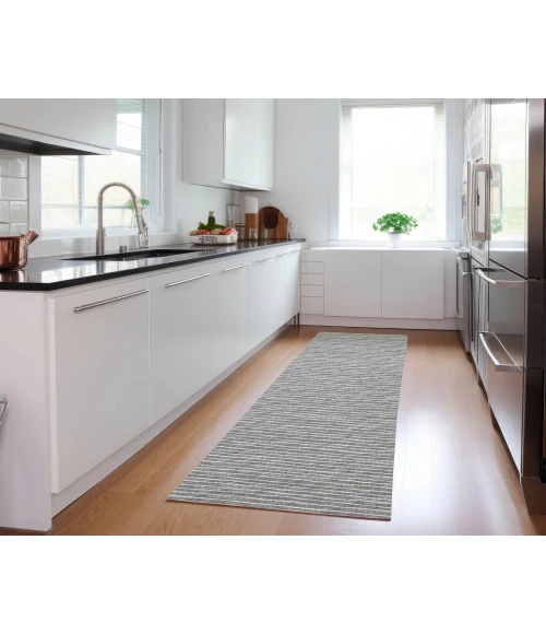 Dalyn Indoor/Outdoor Laidley LA1 Grey Washable 2'3" x 12' Rug