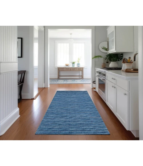 Dalyn Indoor/Outdoor Laidley LA1 Navy Washable 2'3" x 12' Rug