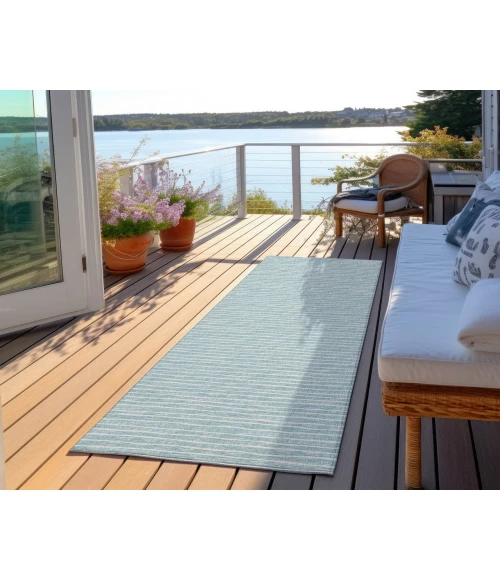 Dalyn Indoor/Outdoor Laidley LA1 Sky Blue Washable 2'3" x 12' Rug