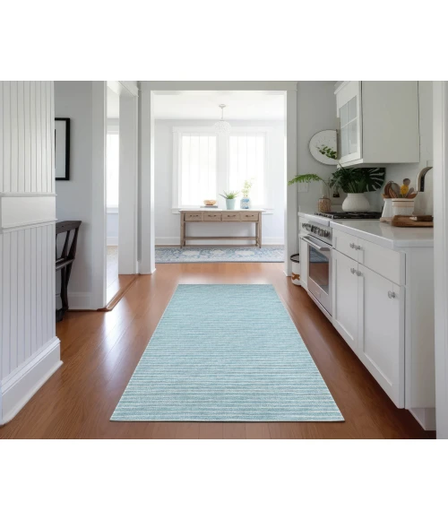 Dalyn Indoor/Outdoor Laidley LA1 Sky Blue Washable 2'3" x 12' Rug