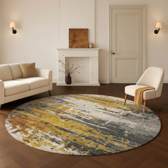Dalyn Lumara Gray LM1 8ft. x 8ft. Round Rug