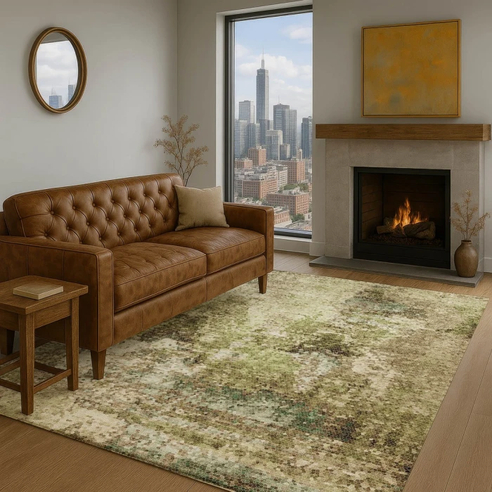 Dalyn Lumara Green LM2 2ft.6in. x 3ft.10in. Rect. Rug