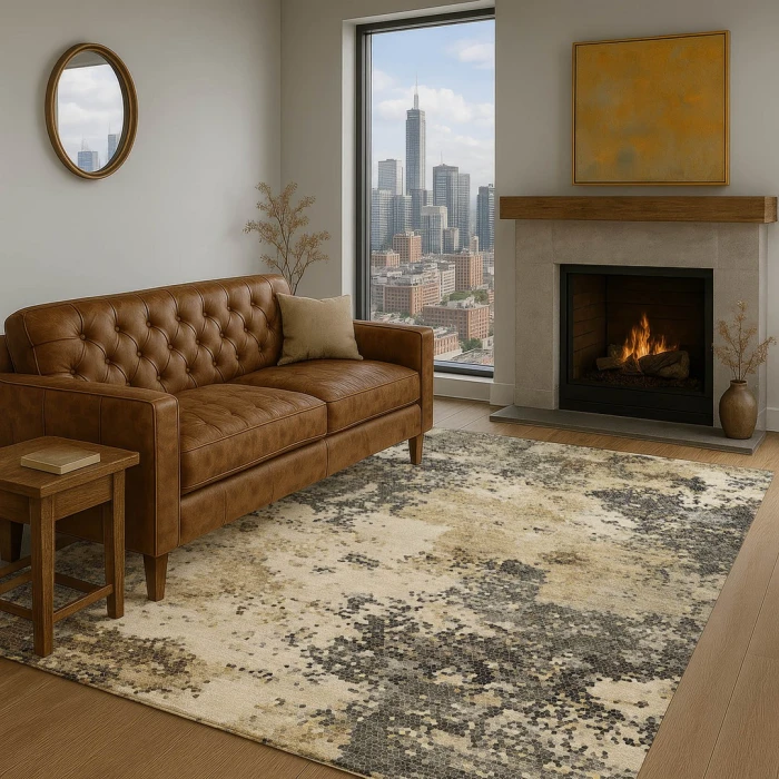 Dalyn Lumara Gray LM4 6ft.6in. x 9ft.6in. Rect. Rug
