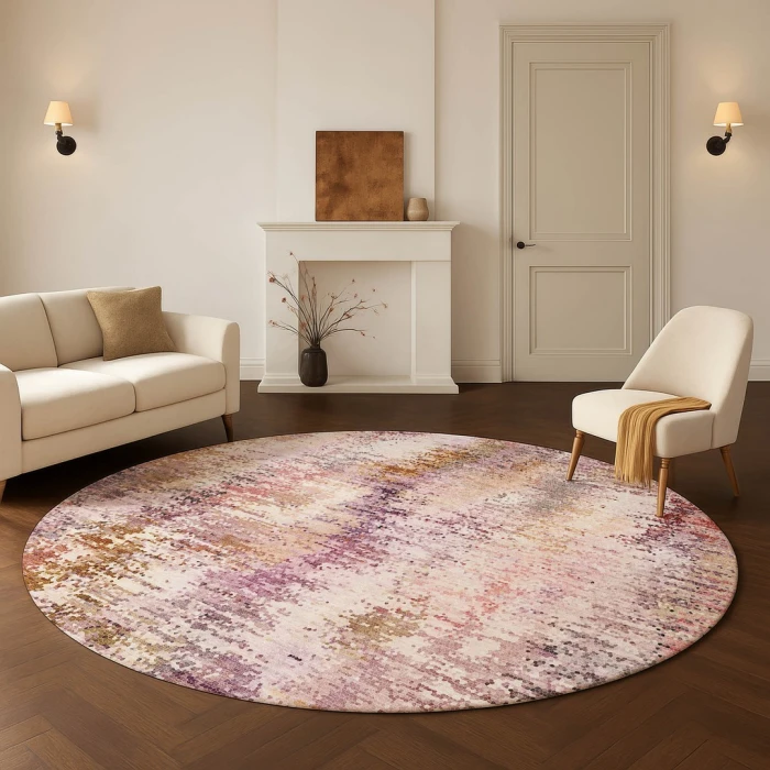 Dalyn Lumara Pink LM5 8ft. x 8ft. Round Rug