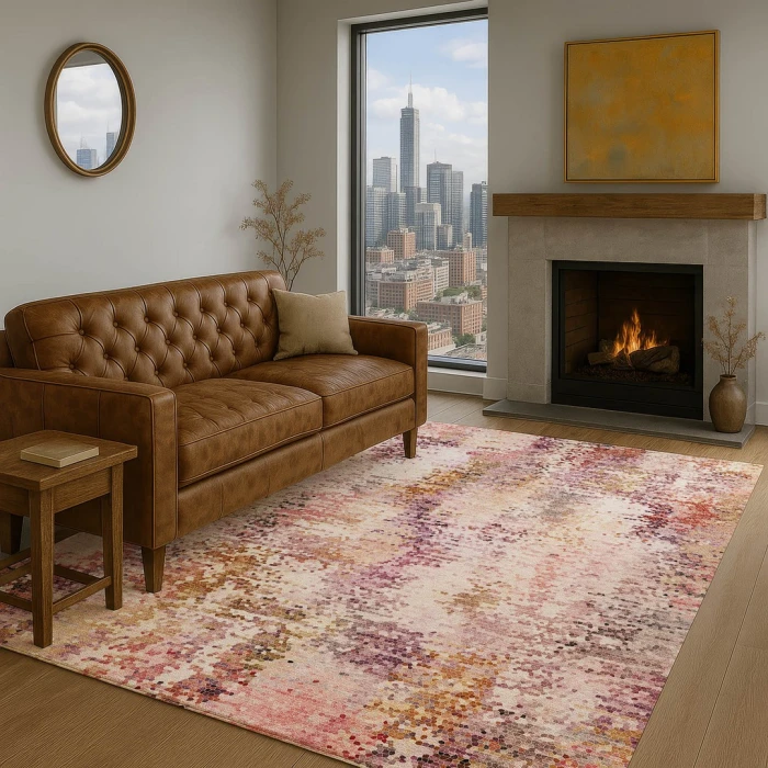 Dalyn Lumara Pink LM5 6ft.6in. x 9ft.6in. Rect. Rug