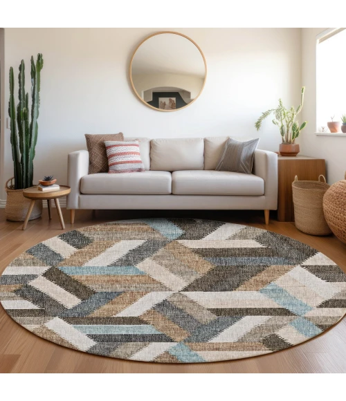 Dalyn Lorenzo Brown LN1 8ft. x 8ft. Rug