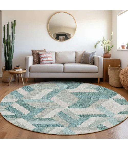 Dalyn Lorenzo Teal LN1 8ft. x 8ft. Rug