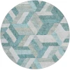 Dalyn Lorenzo Teal LN1 8ft. x 8ft. Rug