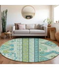 Dalyn Lorenzo Green LN3 8ft. x 8ft. Rug