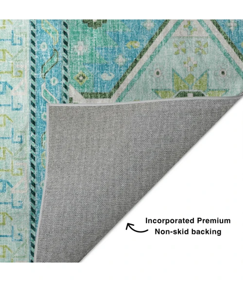 Dalyn Lorenzo Green LN3 8ft. x 8ft. Rug