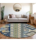 Dalyn Lorenzo Blue LN3 8ft. x 8ft. Rug