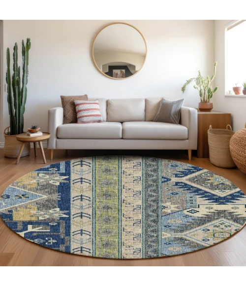 Dalyn Lorenzo Blue LN3 8ft. x 8ft. Rug