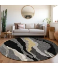 Dalyn Lorenzo Black LN4 8ft. x 8ft. Rug