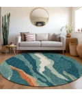 Dalyn Lorenzo Teal LN4 8ft. x 8ft. Rug