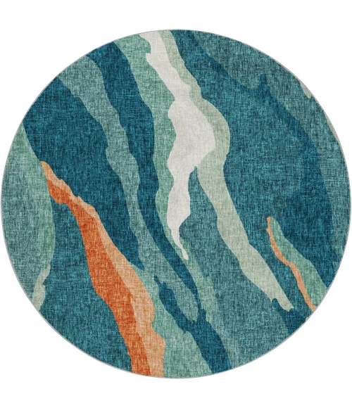 Dalyn Lorenzo Teal LN4 8ft. x 8ft. Rug