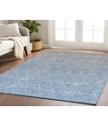 Dalyn Luxury Washable Lazio LZ2 Blue 3' x 5' Rug