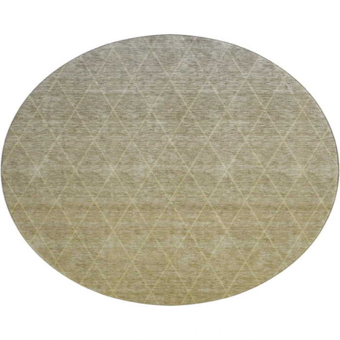 Dalyn Luxury Washable Lazio LZ2 Gold 8' x 8' Round Rug