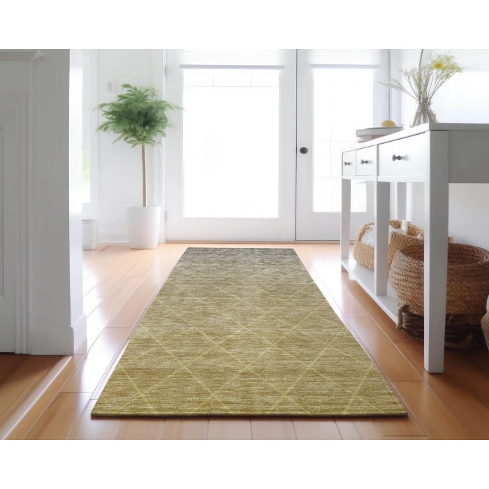 Dalyn Luxury Washable Lazio LZ2 Gold 2'3" x 7'6" Runner Rug