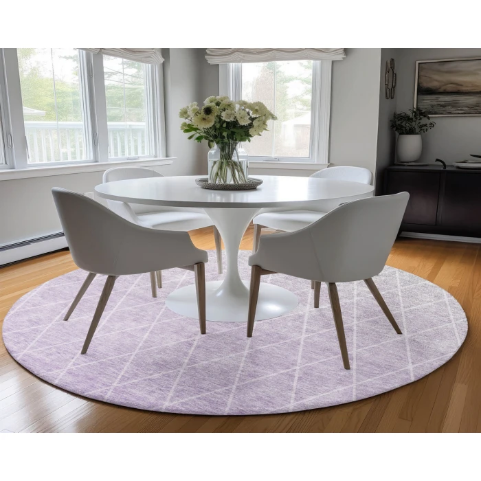 Dalyn Luxury Washable Lazio LZ2 Lavender 8' x 8' Round Rug