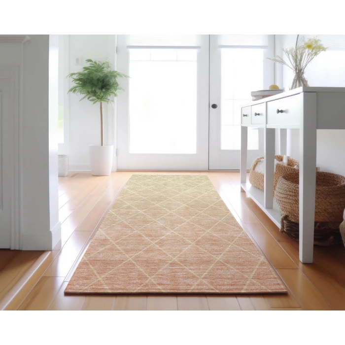 Dalyn Luxury Washable Lazio LZ2 Salmon 2'3" x 7'6" Runner Rug
