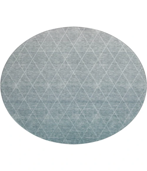 Dalyn Luxury Washable Lazio LZ2 Teal 8' x 8' Round Rug
