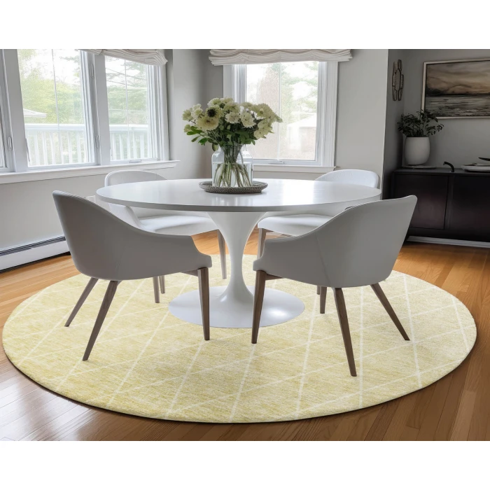Dalyn Luxury Washable Lazio LZ2 Wheat 8' x 8' Round Rug