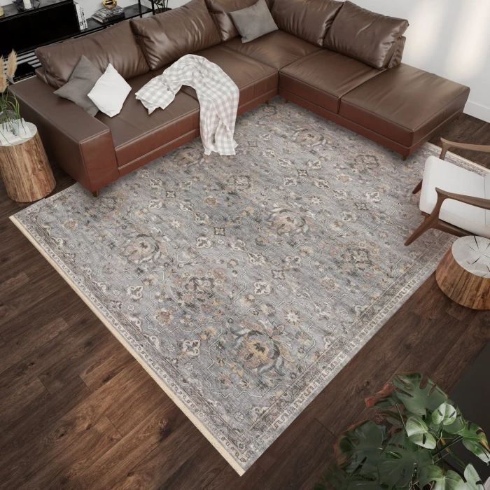 Dalyn Marbella MB4 Silver Area Rug 9 ft. X 13 ft. Rectangle