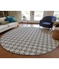 Dalyn Indoor/Outdoor Marlo MO1 Black Washable 4' x 4' Rug