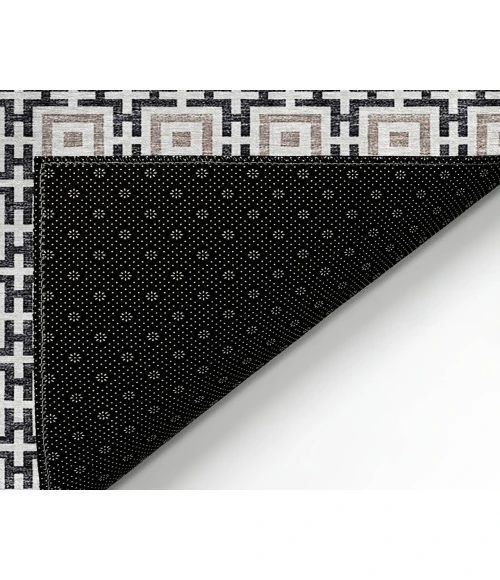 Dalyn Indoor/Outdoor Marlo MO1 Black Washable 4' x 4' Rug