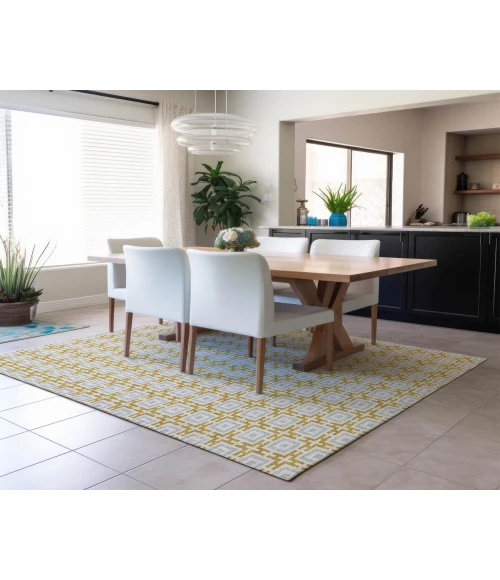 Dalyn Indoor/Outdoor Marlo MO1 Gold Washable 10' x 14' Rug