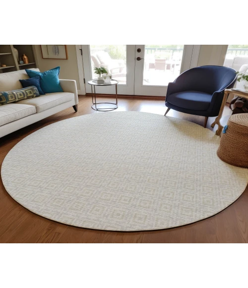 Dalyn Indoor/Outdoor Marlo MO1 Linen Washable 4' x 4' Rug