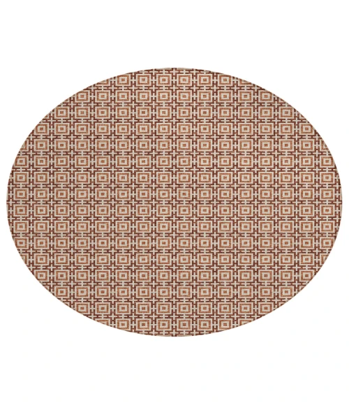 Dalyn Indoor/Outdoor Marlo MO1 Paprika Washable 4' x 4' Rug