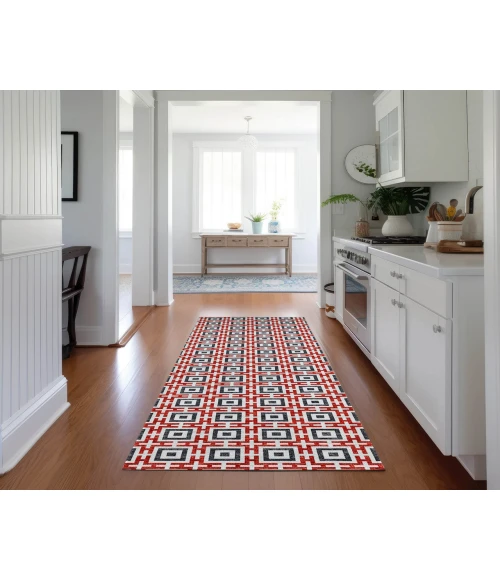 Dalyn Indoor/Outdoor Marlo MO1 Red Washable 2'3" x 10' Rug