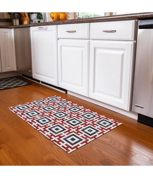 Dalyn Indoor/Outdoor Marlo MO1 Red Washable 1'8" x 2'6" Rug