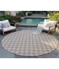 Dalyn Indoor/Outdoor Marlo MO1 Taupe Washable 4' x 4' Rug