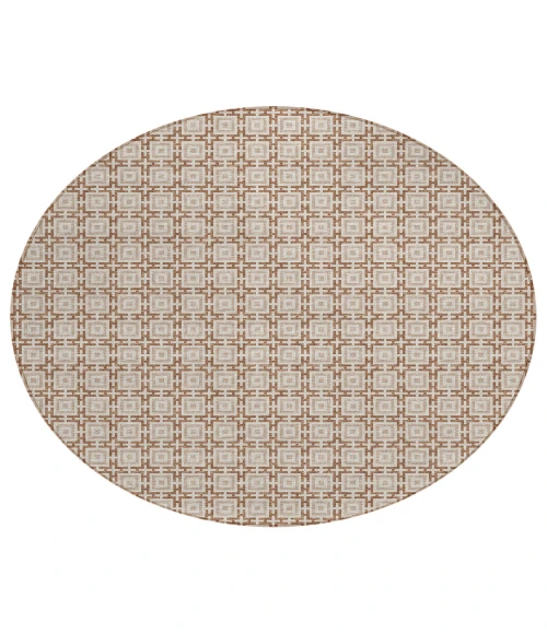 Dalyn Indoor/Outdoor Marlo MO1 Taupe Washable 4' x 4' Rug