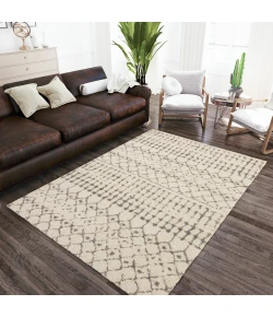 Dalyn Marquee MQ2 Ivory / Metal Area Rug 8 ft. X 10 ft. Rectangle