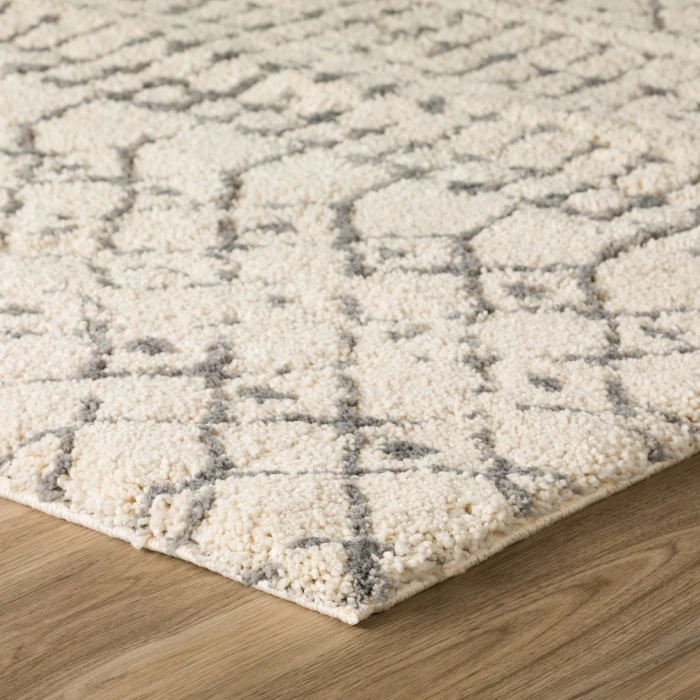 Dalyn Marquee MQ2 Ivory / Metal Area Rug 8 ft. X 10 ft. Rectangle