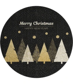 Dalyn Merry & Bright Black MY11 8ft. x 8ft. Rug