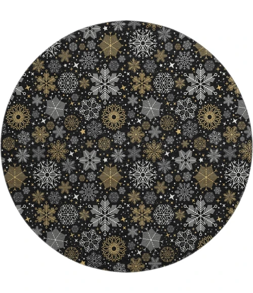 Dalyn Merry & Bright Black MY25 8ft. x 8ft. Rug