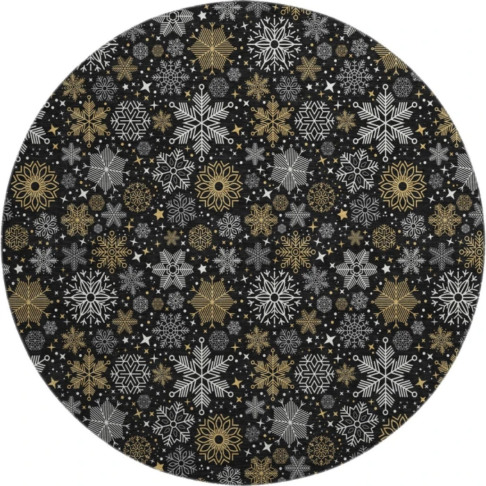 Dalyn Merry & Bright Black MY25 8ft. x 8ft. Rug