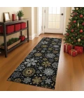Dalyn Merry & Bright Black MY25 2ft.3in. x 7ft.6in. Rug