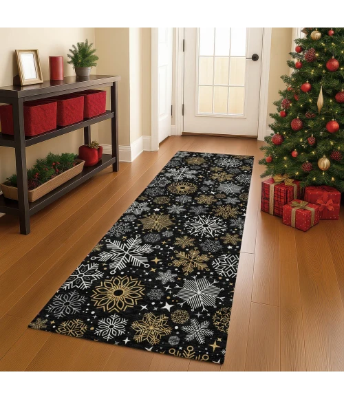 Dalyn Merry & Bright Black MY25 2ft.3in. x 7ft.6in. Rug
