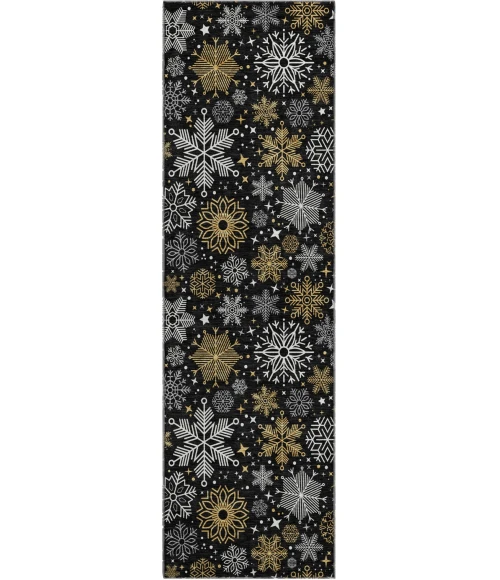 Dalyn Merry & Bright Black MY25 2ft.3in. x 7ft.6in. Rug