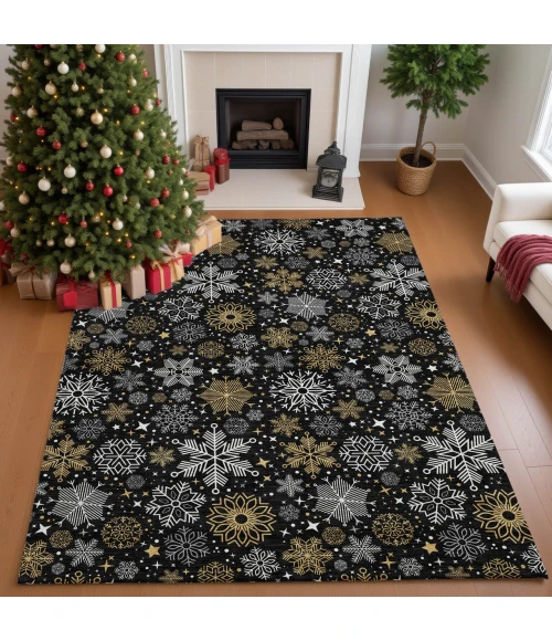 Dalyn Merry & Bright Black MY25 8ft. x 10ft. Rug