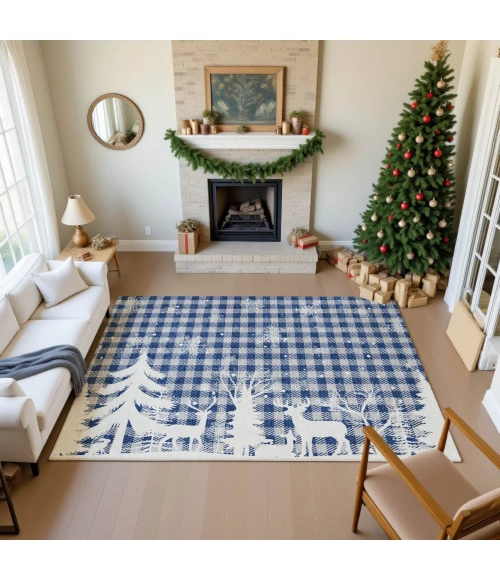 Dalyn Merry & Bright Blue MY26 3ft. x 5ft. Rug