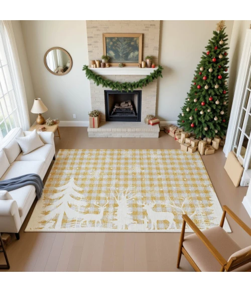 Dalyn Merry & Bright Gold MY26 8ft. x 10ft. Rug