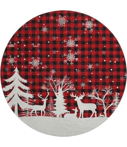 Dalyn Merry & Bright Red MY26 8ft. x 8ft. Rug