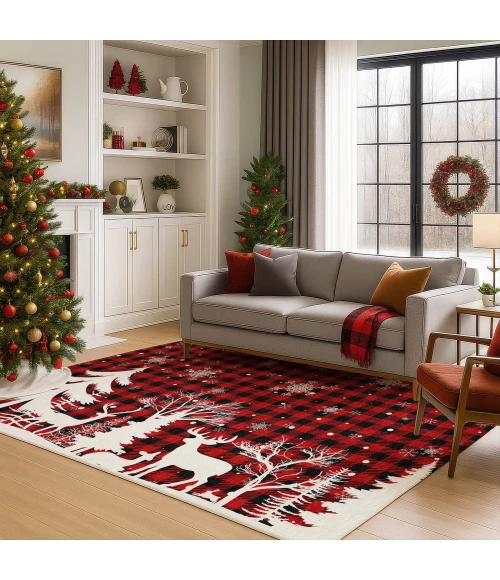Dalyn Merry & Bright Red MY26 3ft. x 5ft. Rug