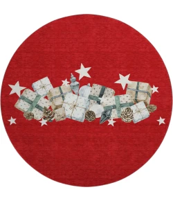 Dalyn Merry & Bright Red MY27 8ft. x 8ft. Rug